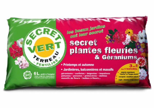 SECRET PLANTES FLEURIES ET GERANIUMS - SECRET VERT