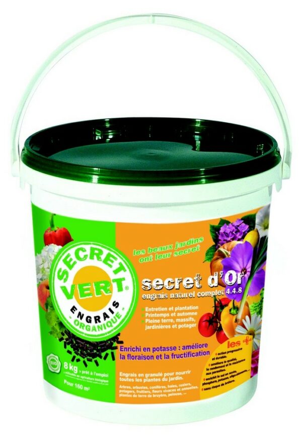 SECRET D'OR (N-P-K : 4-4-8) SEAU 8 KG UAB - SECRET VERT