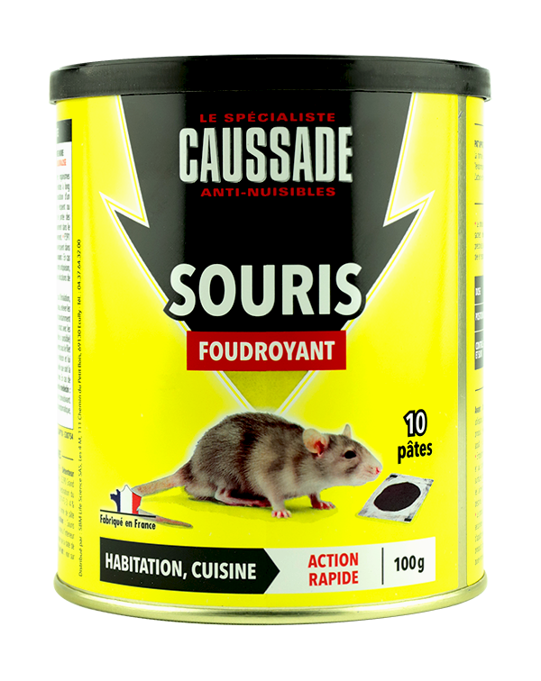 Souricide foudroyant Pat'appât Caussade Anti Nuisibles