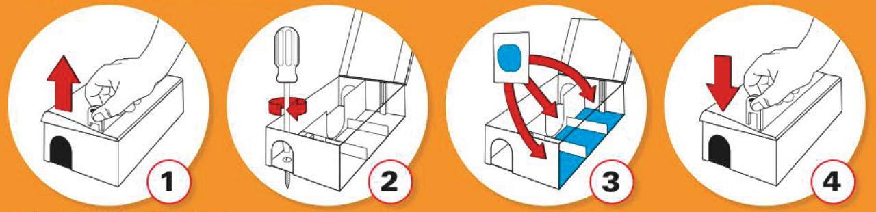 CAUSSADE Boîte pour Appât Rats & Souris avec Clé de Fermeture Tous Types  d'Appâts Sécurité Optimale CARBAVCLEN