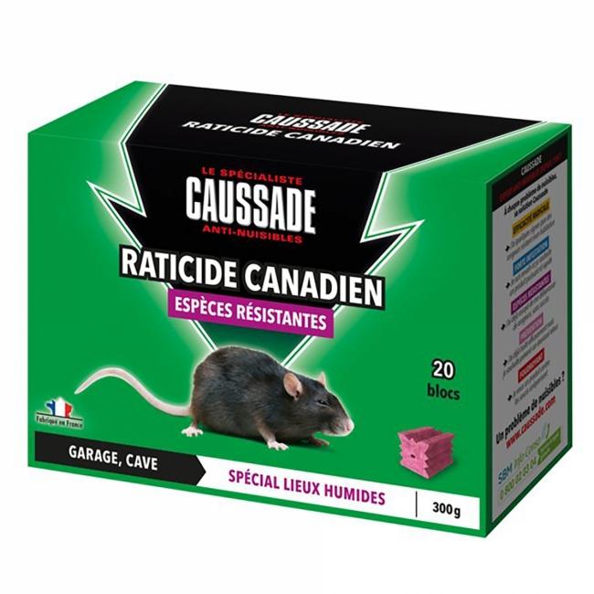 Blocs raticide canadien - espèces résistantes - 300g CAUSSADE