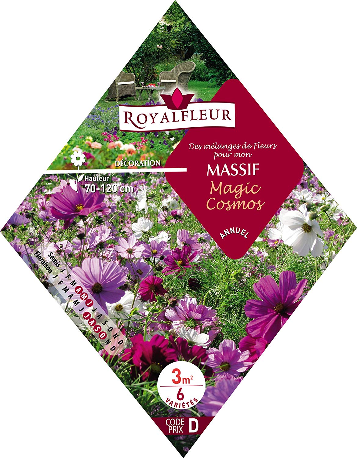 Des mélanges de fleurs pour mon massif magic cosmos RoyalFleur - Vebaflor